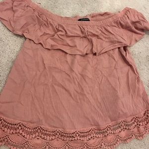 Pink Off Shoulder Top (NWT)